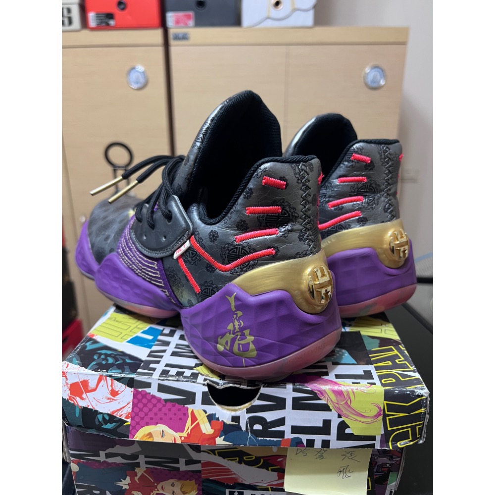 【二手】Adidas Harden Vol.4 五虎將 張飛 FW3884 US9 實戰神鞋-細節圖4