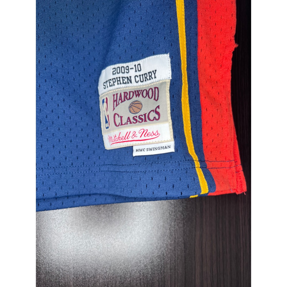 【全新含吊】Mitchell & Ness 勇士隊 Curry 復古球衣 S號 菜鳥年-細節圖2