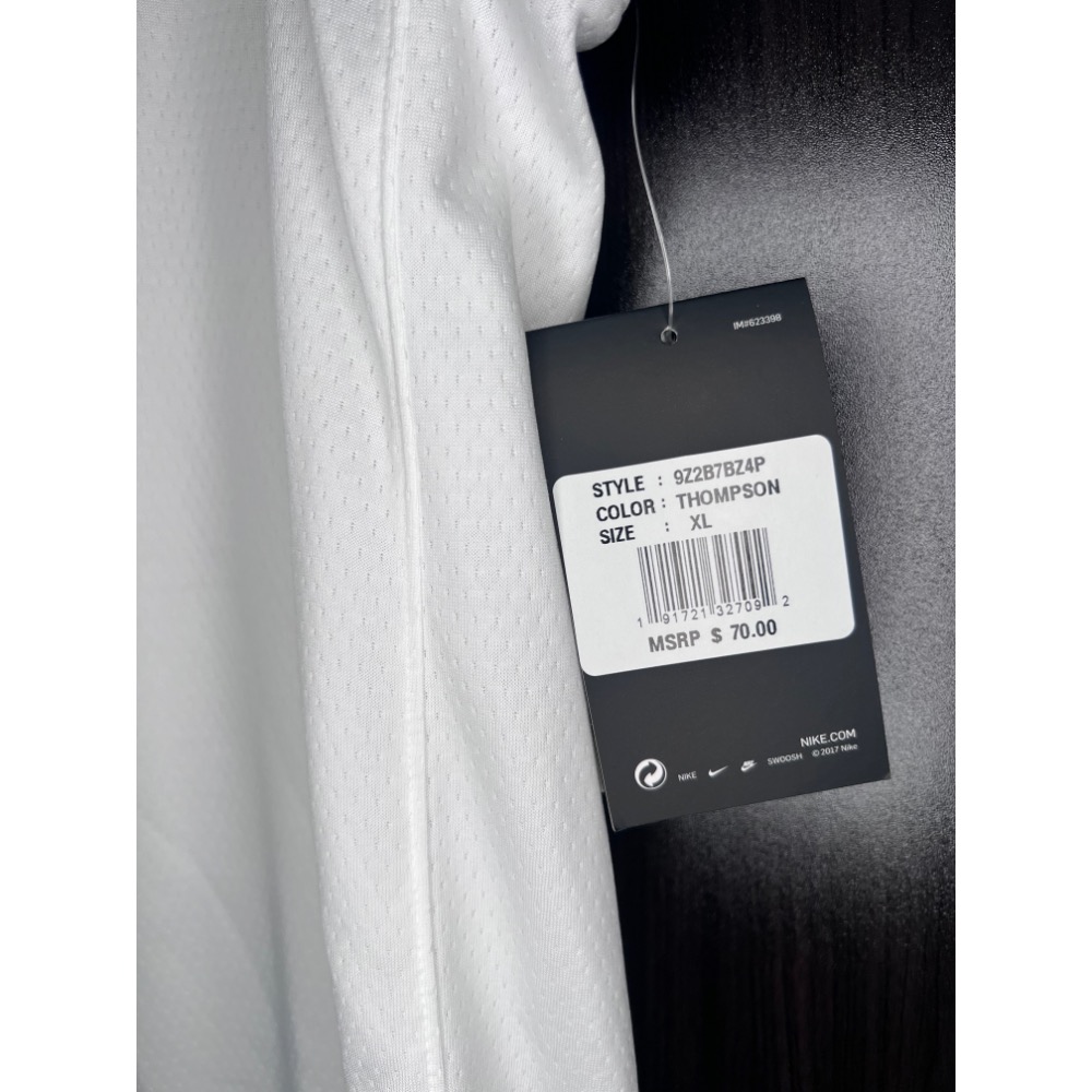 【全新含吊】Nike 勇士隊 Klay Thompson 復古球衣 大童XL (適成人M-L)-細節圖6