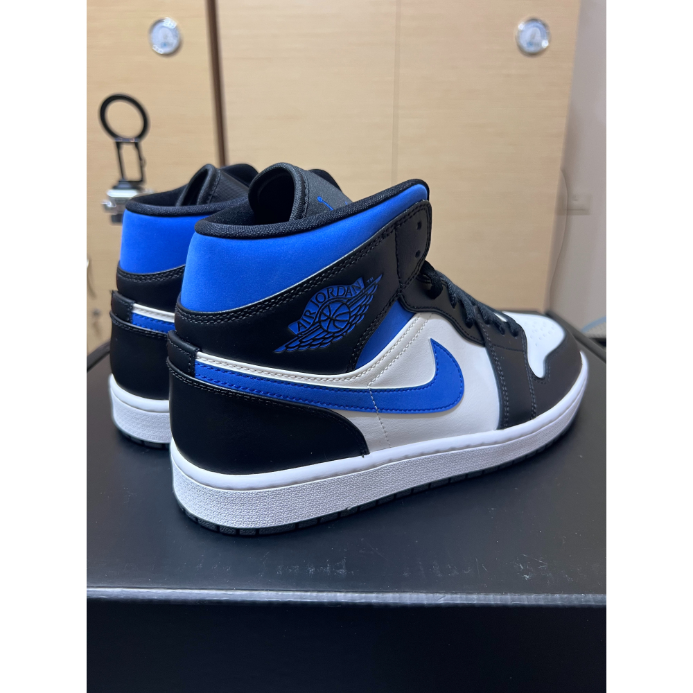 【全新無原盒】Air Jordan 1 Mid Racer Blue 黑白藍 554724-140 US9-細節圖6