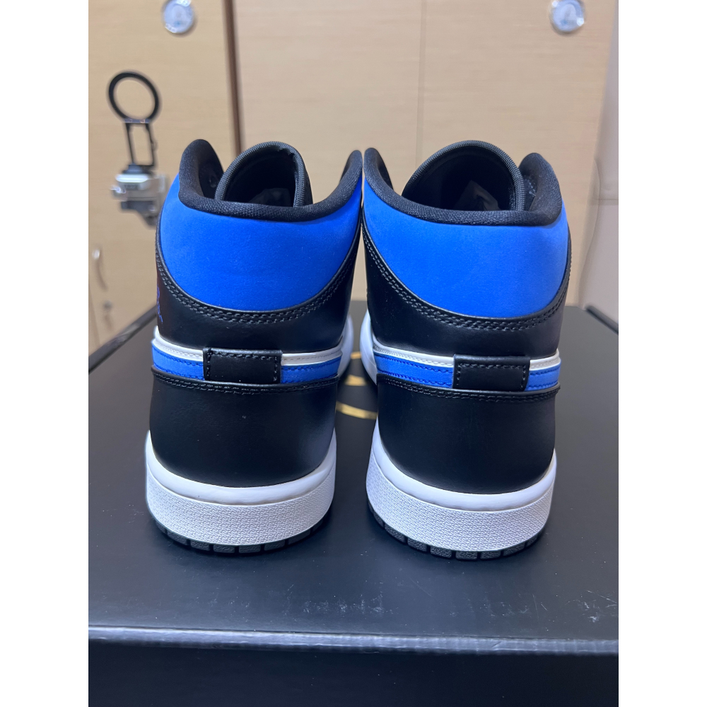 【全新無原盒】Air Jordan 1 Mid Racer Blue 黑白藍 554724-140 US9-細節圖7