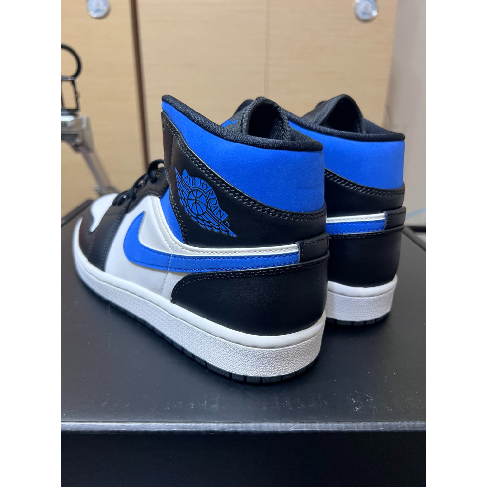 【全新無原盒】Air Jordan 1 Mid Racer Blue 黑白藍 554724-140 US9-細節圖8