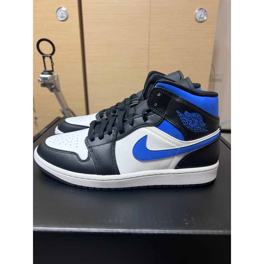【全新無原盒】Air Jordan 1 Mid Racer Blue 黑白藍 554724-140 US9-細節圖9