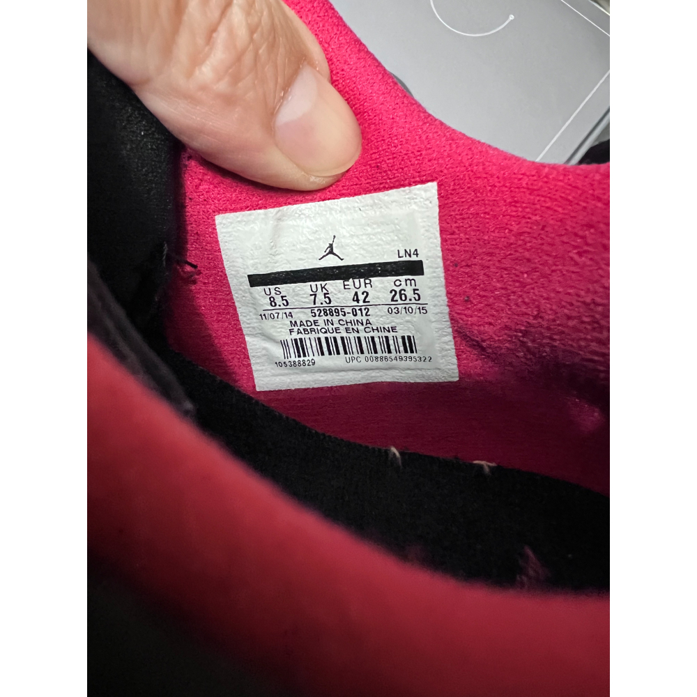 【擺設/需換底】Air Jordan 11 Low Bred 黑紅 US8.5 鞋底硬化-細節圖10