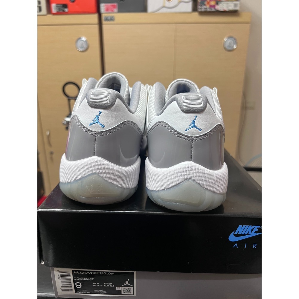 【全新未試穿】Air Jordan 11 Low Cement Grey 水泥灰 US9 附原盒-細節圖6
