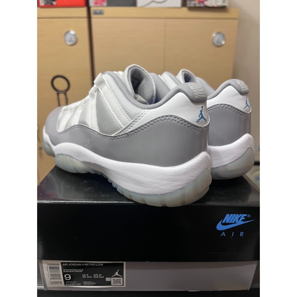 【全新未試穿】Air Jordan 11 Low Cement Grey 水泥灰 US9 附原盒-細節圖7