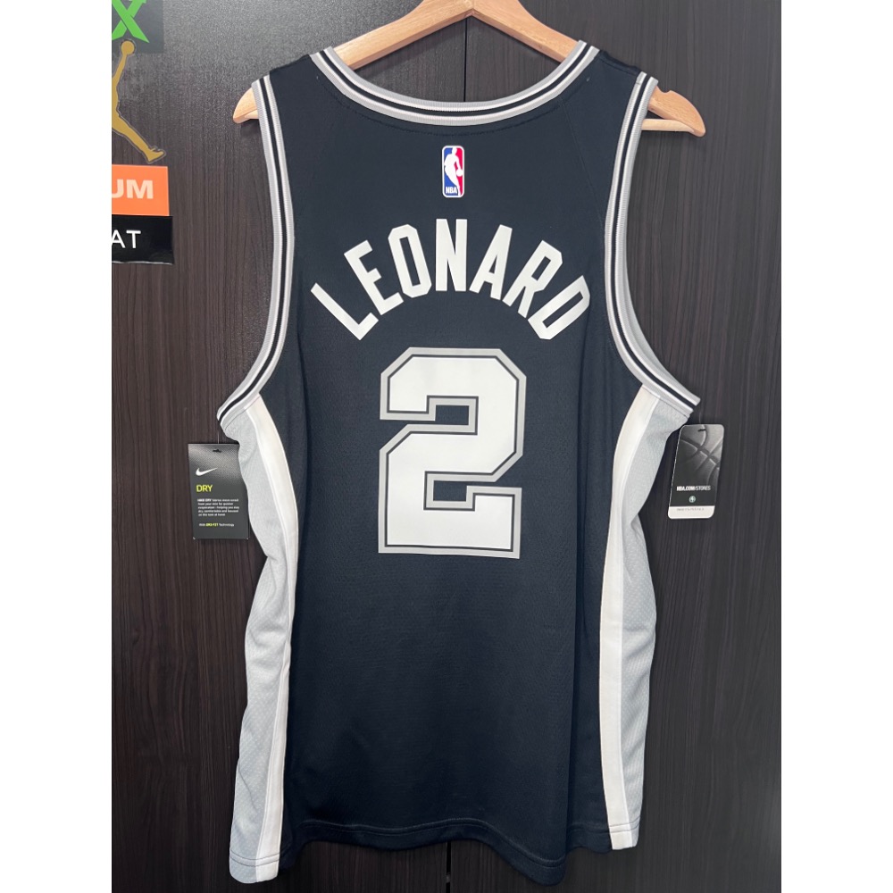 【全新含吊牌】Nike NBA 馬刺隊 Kawhi Leonard #2 Swingman 球衣 L號 帶贊助標絕版-細節圖4