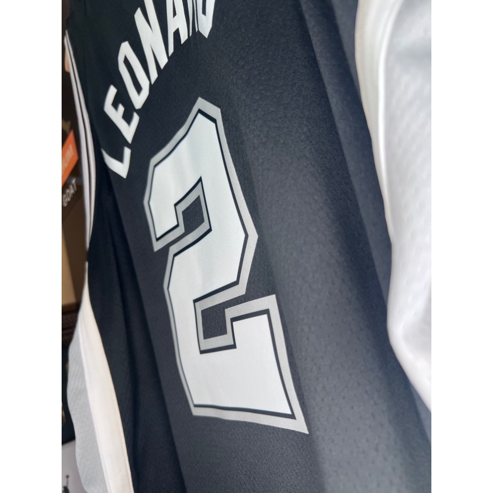 【全新含吊牌】Nike NBA 馬刺隊 Kawhi Leonard #2 Swingman 球衣 L號 帶贊助標絕版-細節圖5