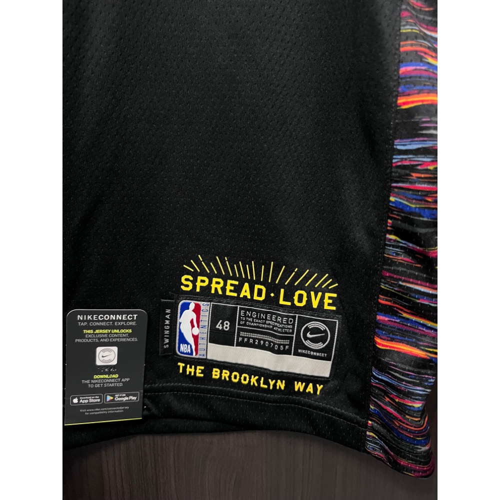 【全新稀有】Nike NBA 籃網隊 Biggie 紀念款 #72 城市版球衣 L號 嘻哈傳奇-細節圖2