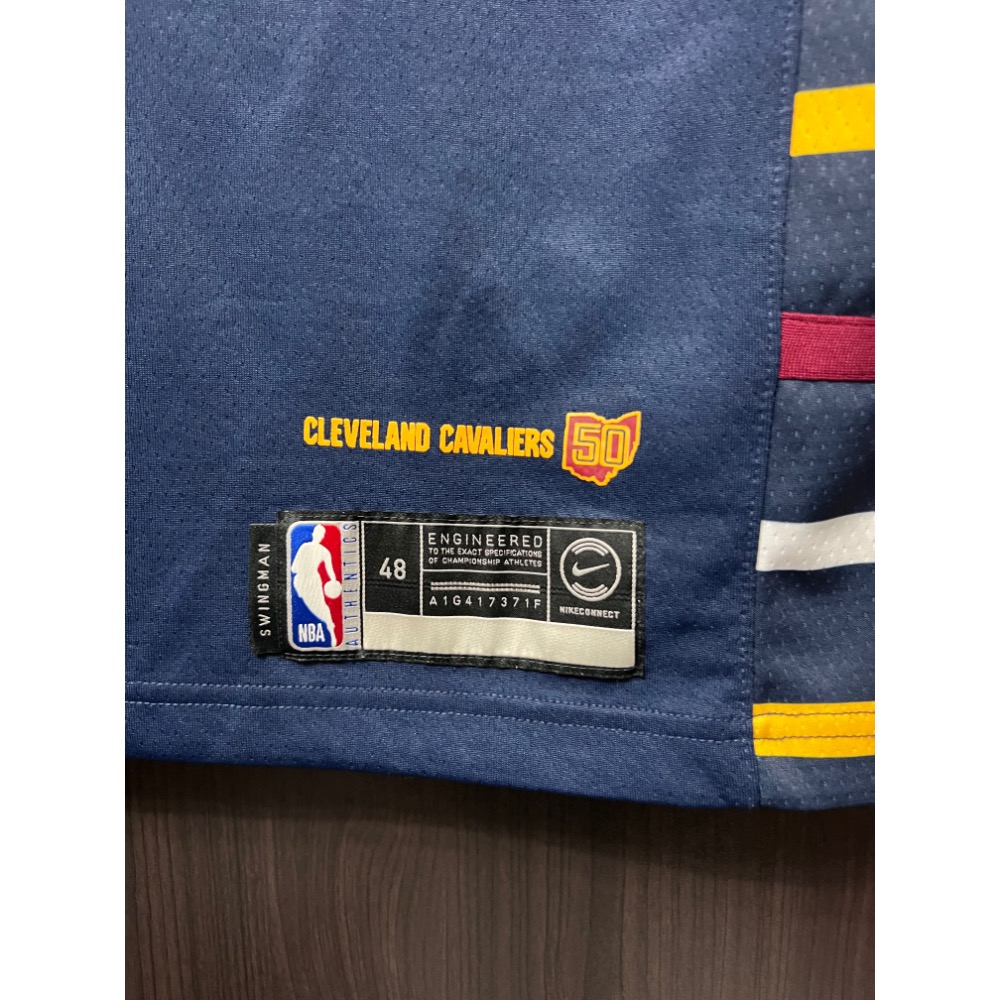 【50週年紀念】Nike NBA 騎士隊 Kevin Love #0 城市版球衣 L號 復古羽毛Logo-細節圖2