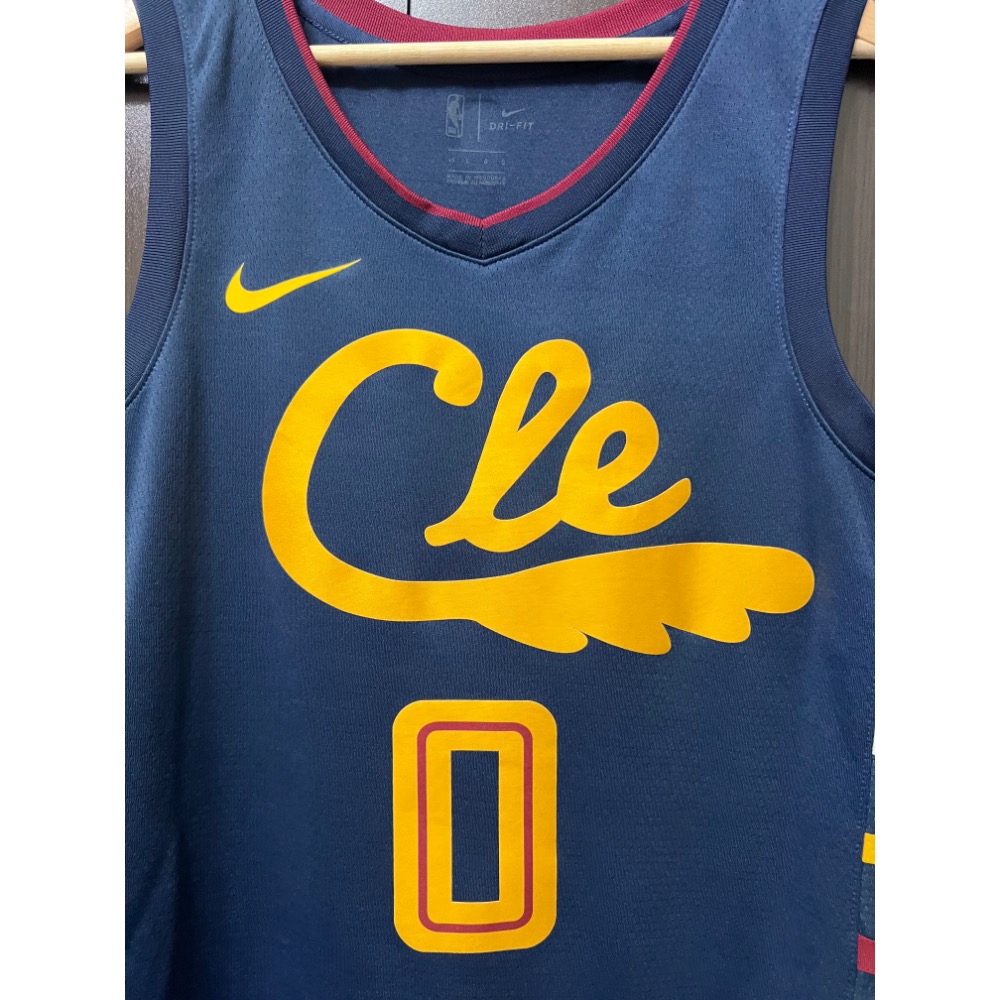 【50週年紀念】Nike NBA 騎士隊 Kevin Love #0 城市版球衣 L號 復古羽毛Logo-細節圖3