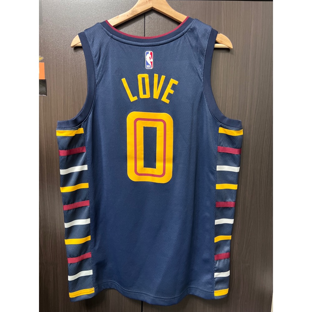【50週年紀念】Nike NBA 騎士隊 Kevin Love #0 城市版球衣 L號 復古羽毛Logo-細節圖5