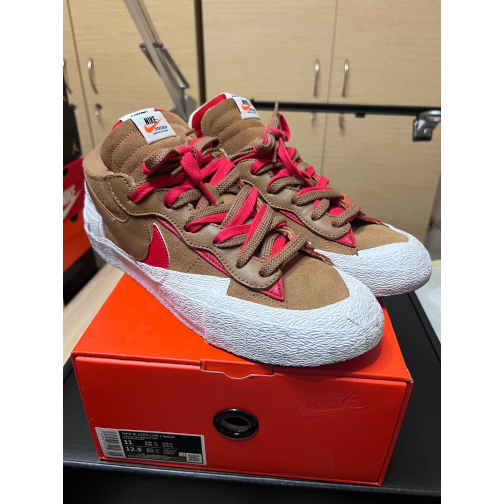 【超值二手】Nike Blazer Low x sacai 聯名 英國棕 US11 解構神鞋 美拉德穿搭-細節圖8