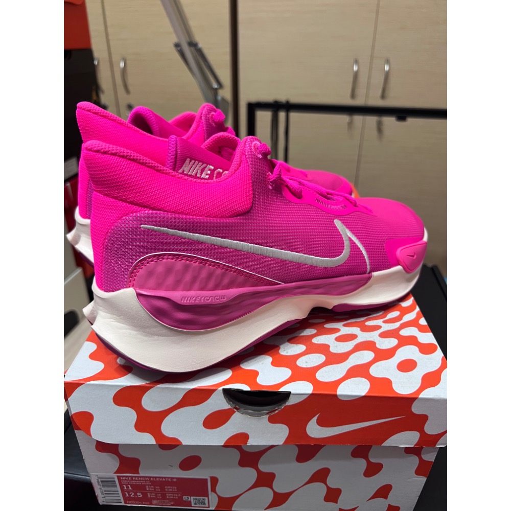 【全新現貨】Nike Renew Elevate 3 實戰籃球鞋 US11 猛烈粉紅 室外場神鞋-細節圖4
