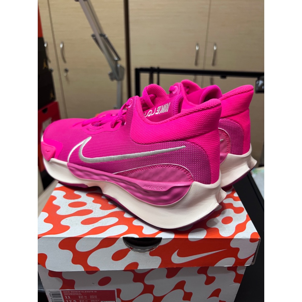 【全新現貨】Nike Renew Elevate 3 實戰籃球鞋 US11 猛烈粉紅 室外場神鞋-細節圖7