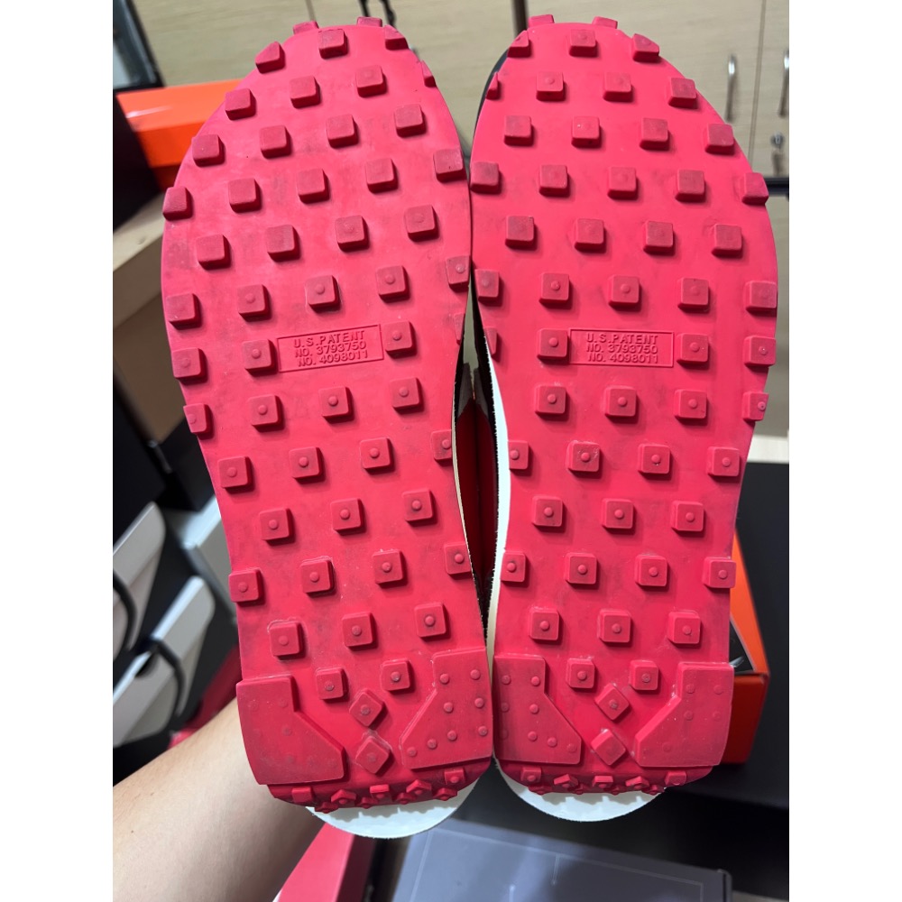 【二手極新】Nike x sacai x UNDERCOVER LDWaffle 深綠紅 US11 三方聯名-細節圖8