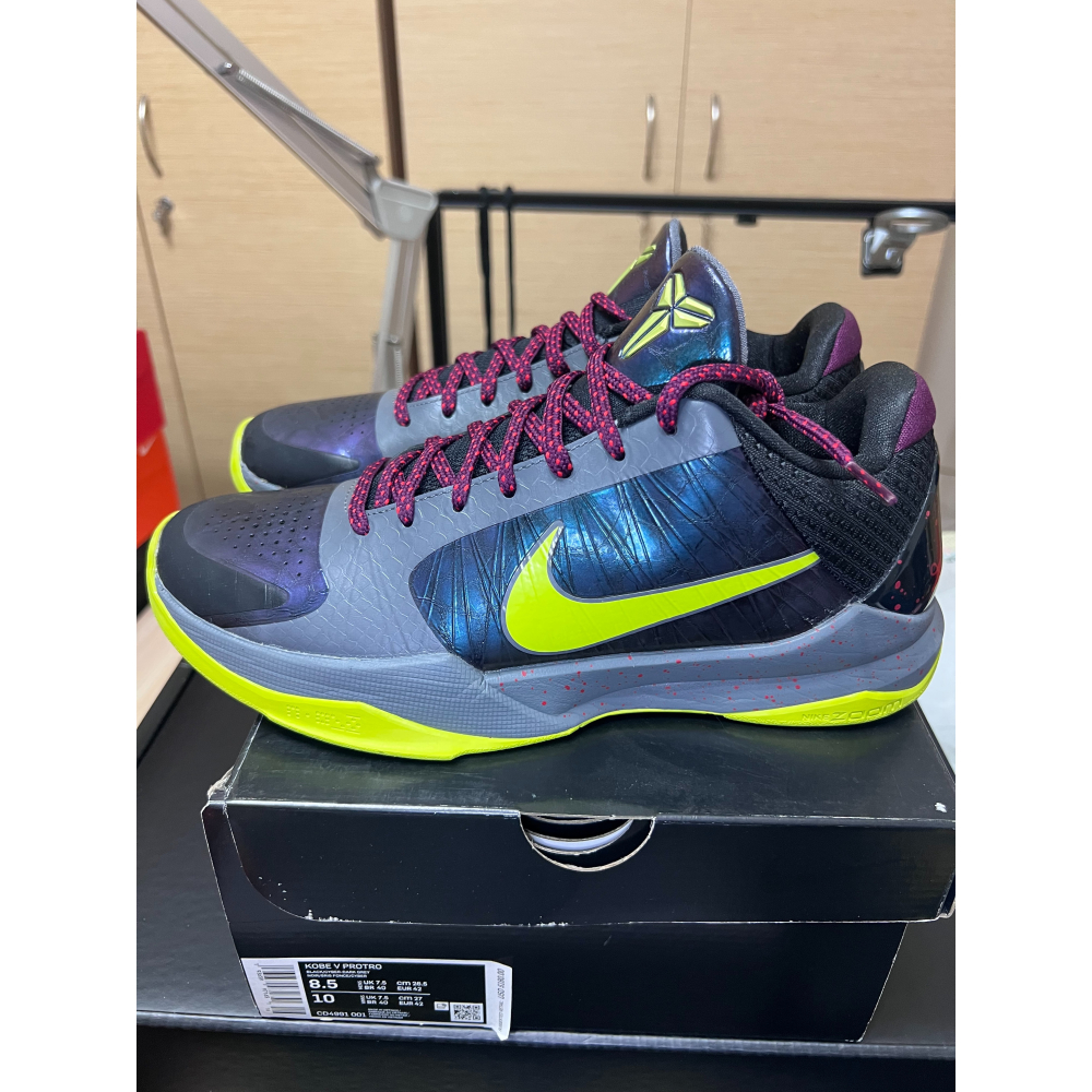 【UNDDSK】Nike Kobe 5 Protro 2K GE 遊戲限定 Chaos US8.5 收藏級神鞋-細節圖9