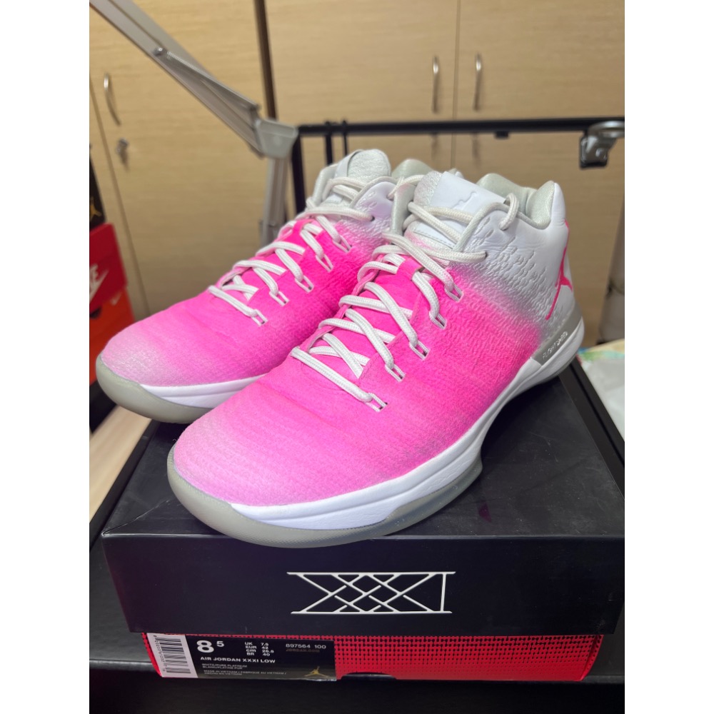 【UNDDSK】Air Jordan 31 Low 客製 Kay Yow 風格 US8.5 致敬乳癌防治配色-細節圖2