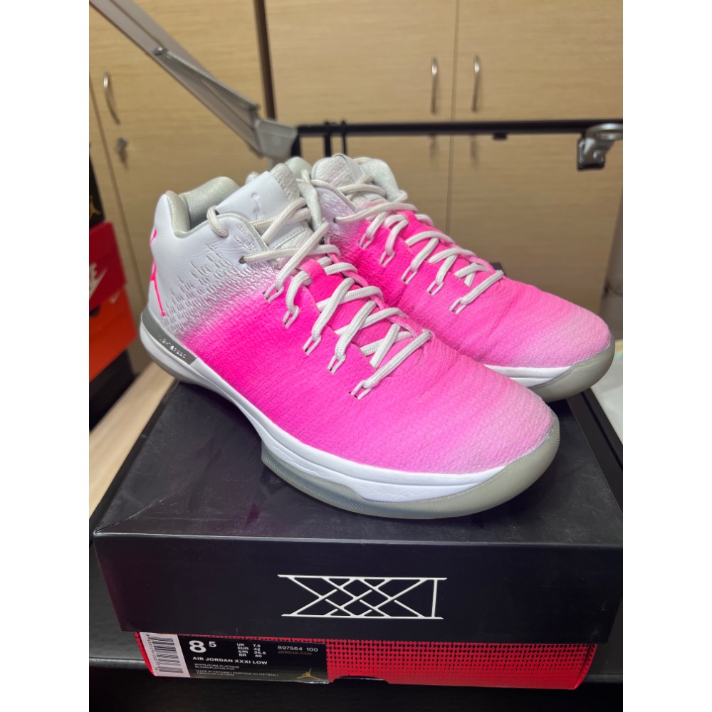 【UNDDSK】Air Jordan 31 Low 客製 Kay Yow 風格 US8.5 致敬乳癌防治配色-細節圖8