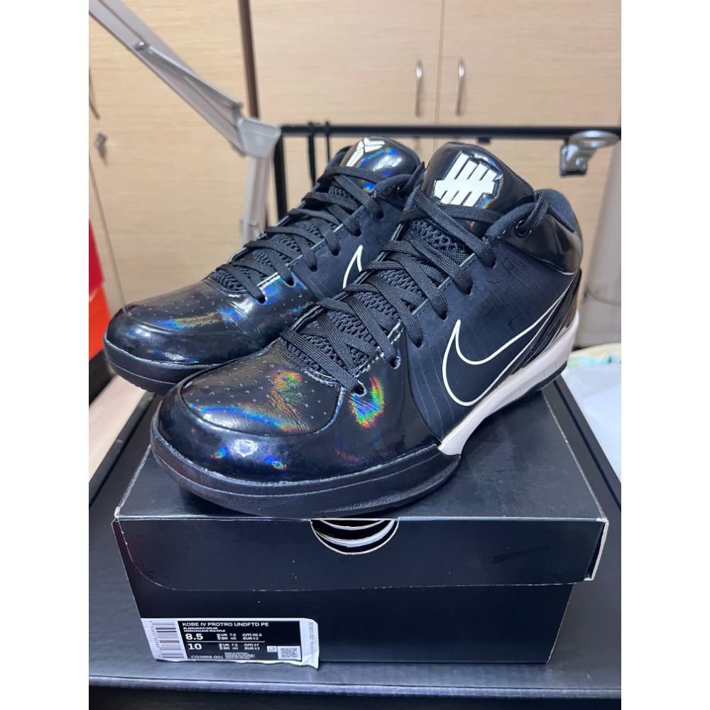 【UNDDSK】UNDEFEATED x Nike Kobe 4 Protro 黑曼巴聯名 US8.5 收藏級-細節圖2