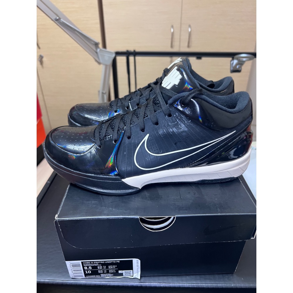 【UNDDSK】UNDEFEATED x Nike Kobe 4 Protro 黑曼巴聯名 US8.5 收藏級-細節圖3