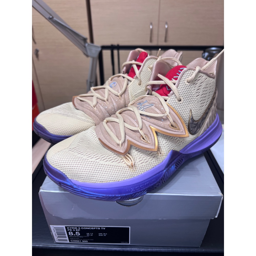 【UNDDSK】Concepts x Nike Kyrie 5 Ikhet 埃及聯名 US8.5 稀有神鞋-細節圖2