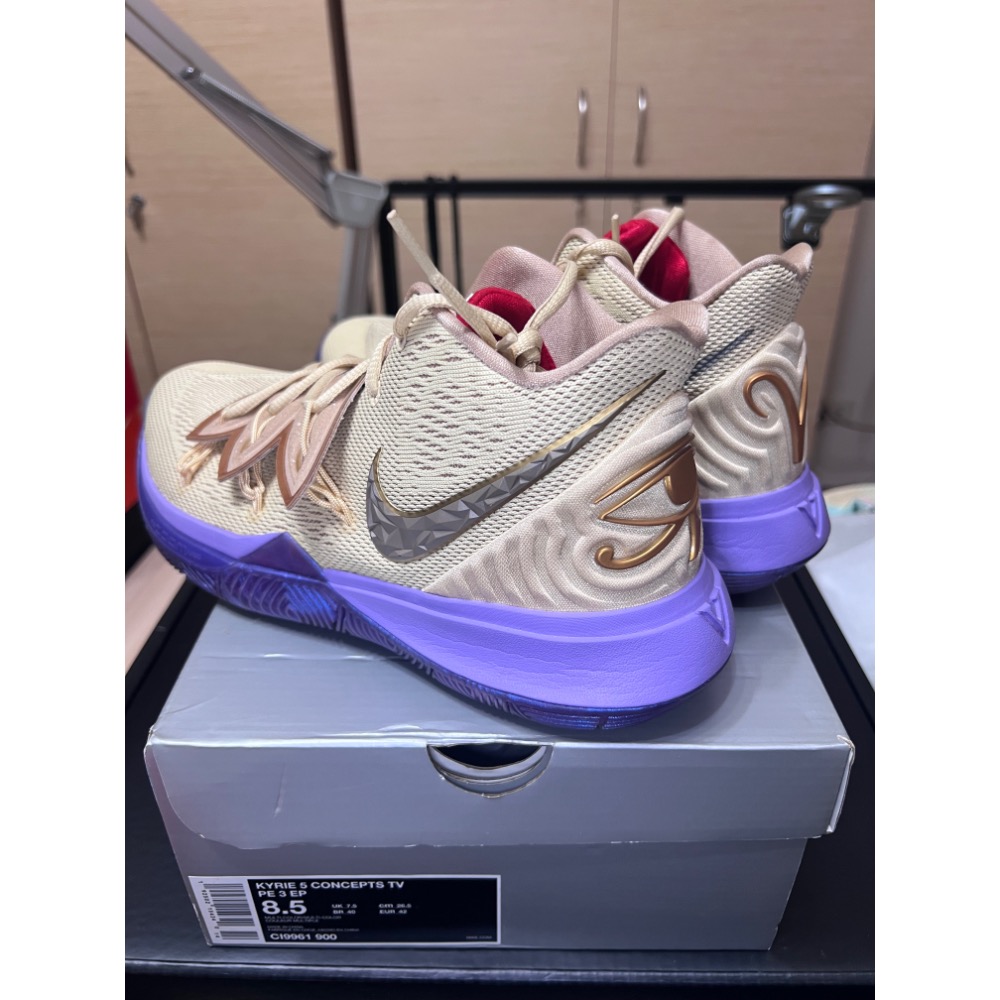 【UNDDSK】Concepts x Nike Kyrie 5 Ikhet 埃及聯名 US8.5 稀有神鞋-細節圖4