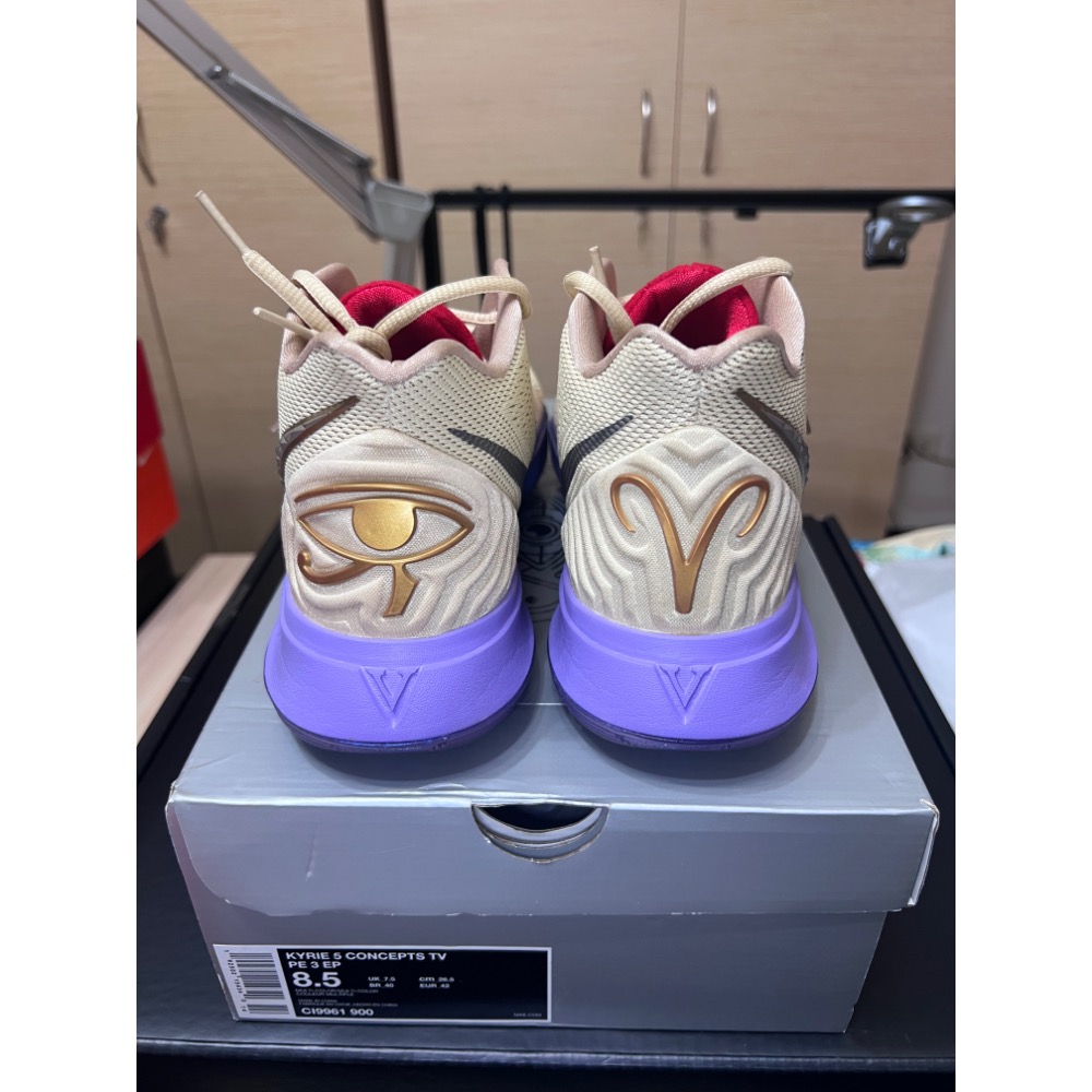 【UNDDSK】Concepts x Nike Kyrie 5 Ikhet 埃及聯名 US8.5 稀有神鞋-細節圖5