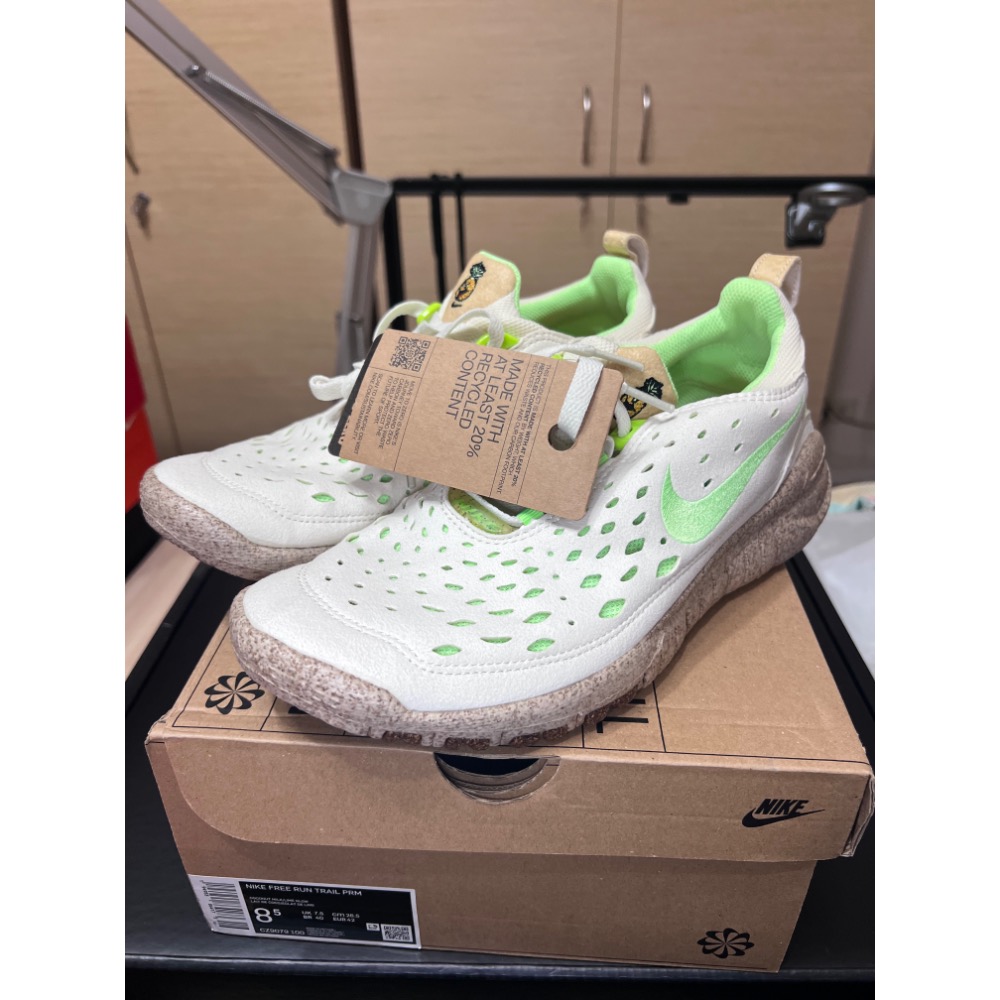 【UNDDSK】Nike Free Run Trail 快樂鳳梨 全新 US8.5 軟木塞休閒鞋-細節圖2