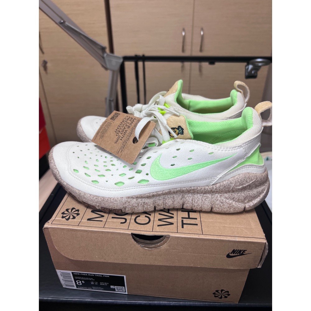 【UNDDSK】Nike Free Run Trail 快樂鳳梨 全新 US8.5 軟木塞休閒鞋-細節圖3