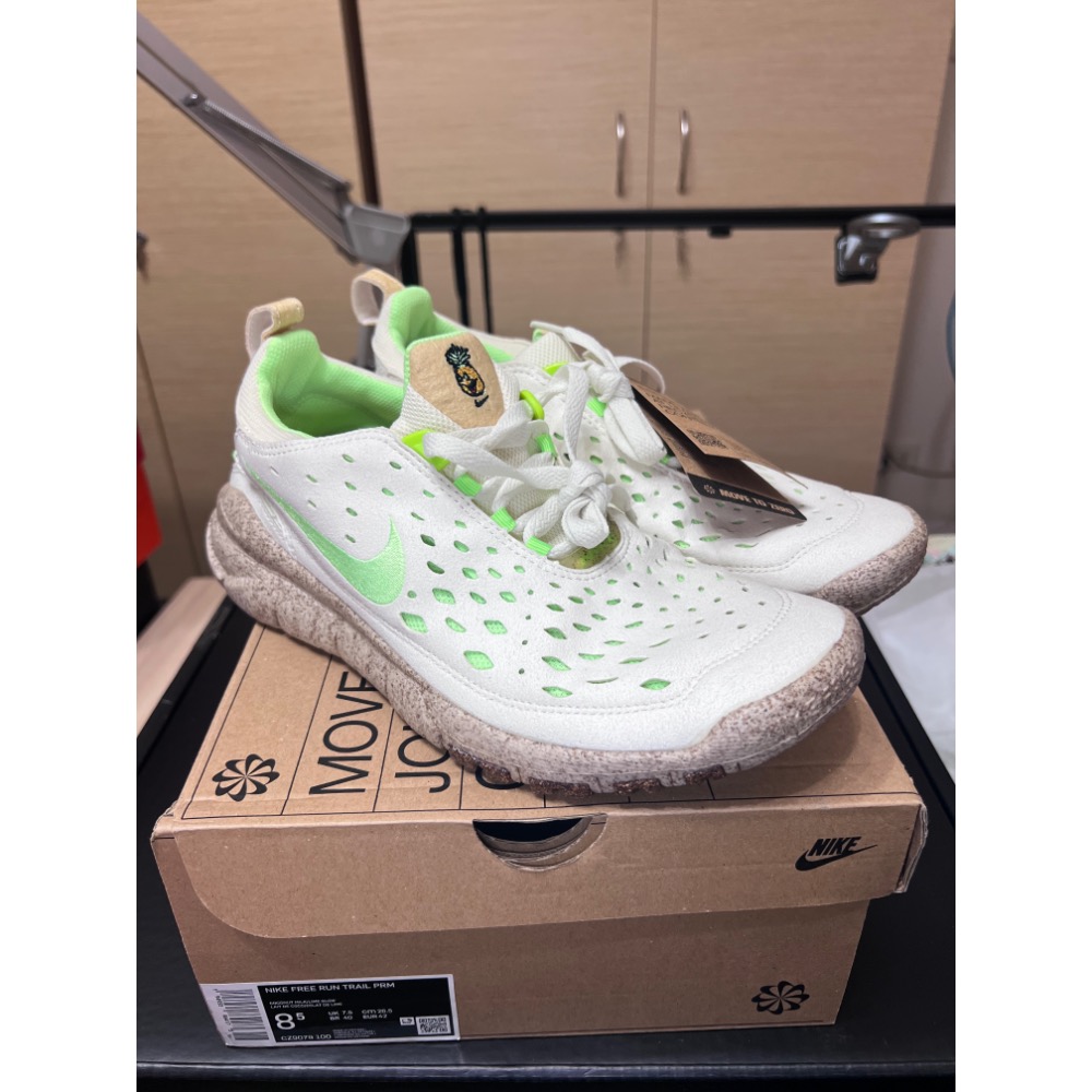 【UNDDSK】Nike Free Run Trail 快樂鳳梨 全新 US8.5 軟木塞休閒鞋-細節圖8
