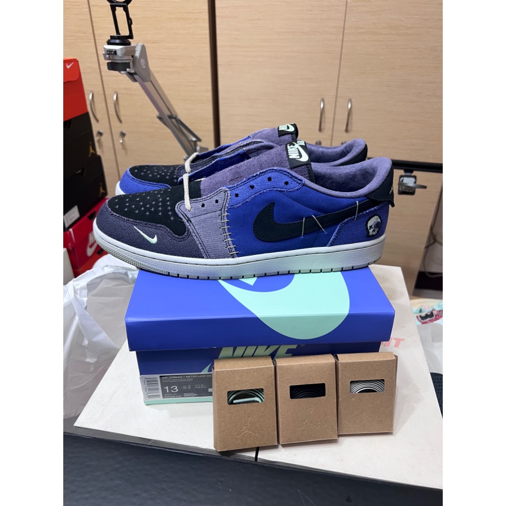 【破盤秒殺】Zion x AJ1 Low Voodoo 2.0 紫色巫毒 US13 全新-細節圖3