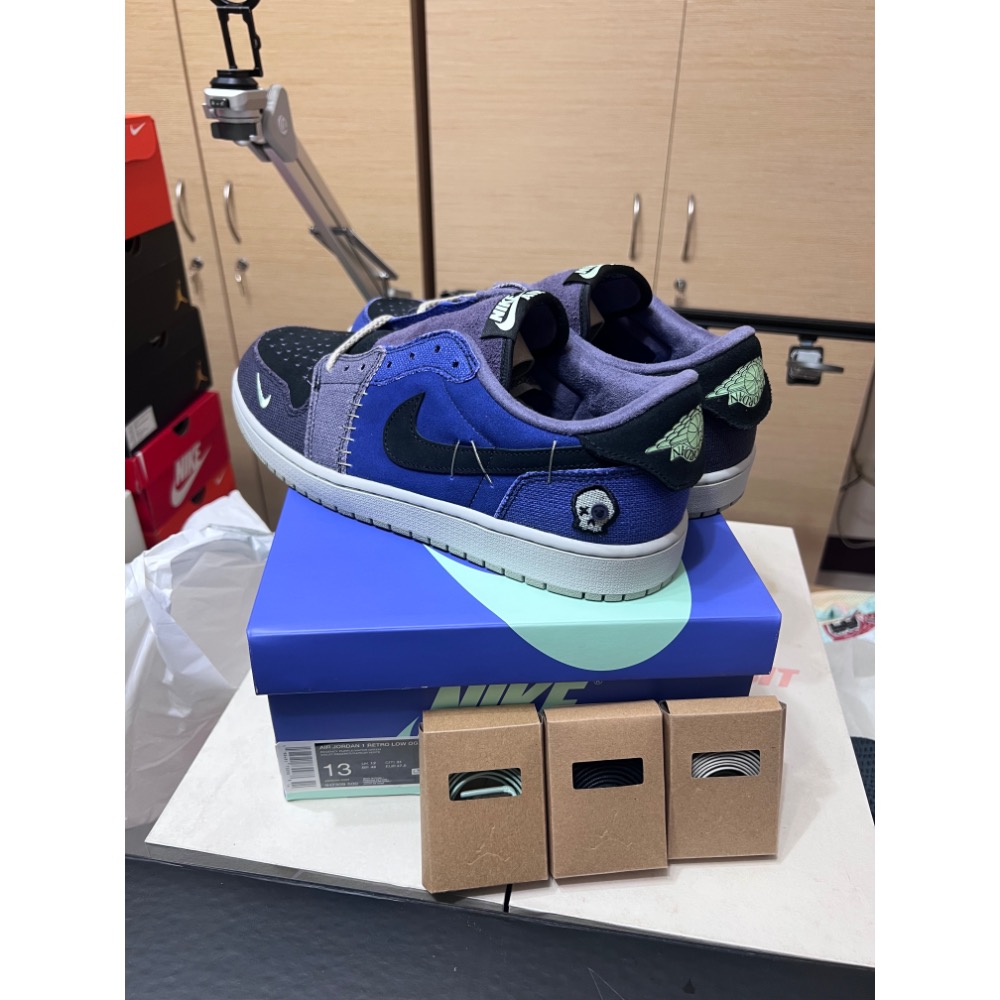 【破盤秒殺】Zion x AJ1 Low Voodoo 2.0 紫色巫毒 US13 全新-細節圖4