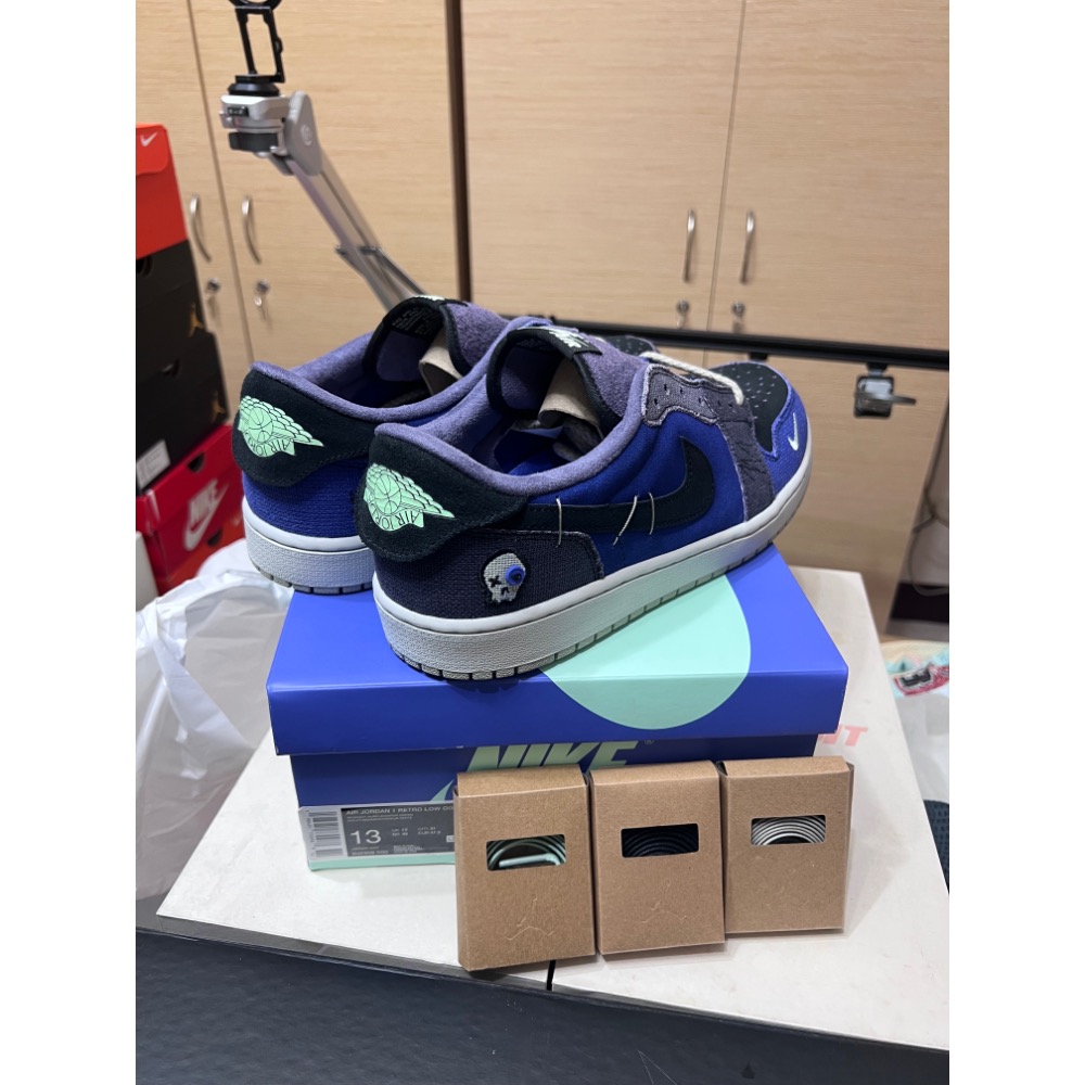 【破盤秒殺】Zion x AJ1 Low Voodoo 2.0 紫色巫毒 US13 全新-細節圖6