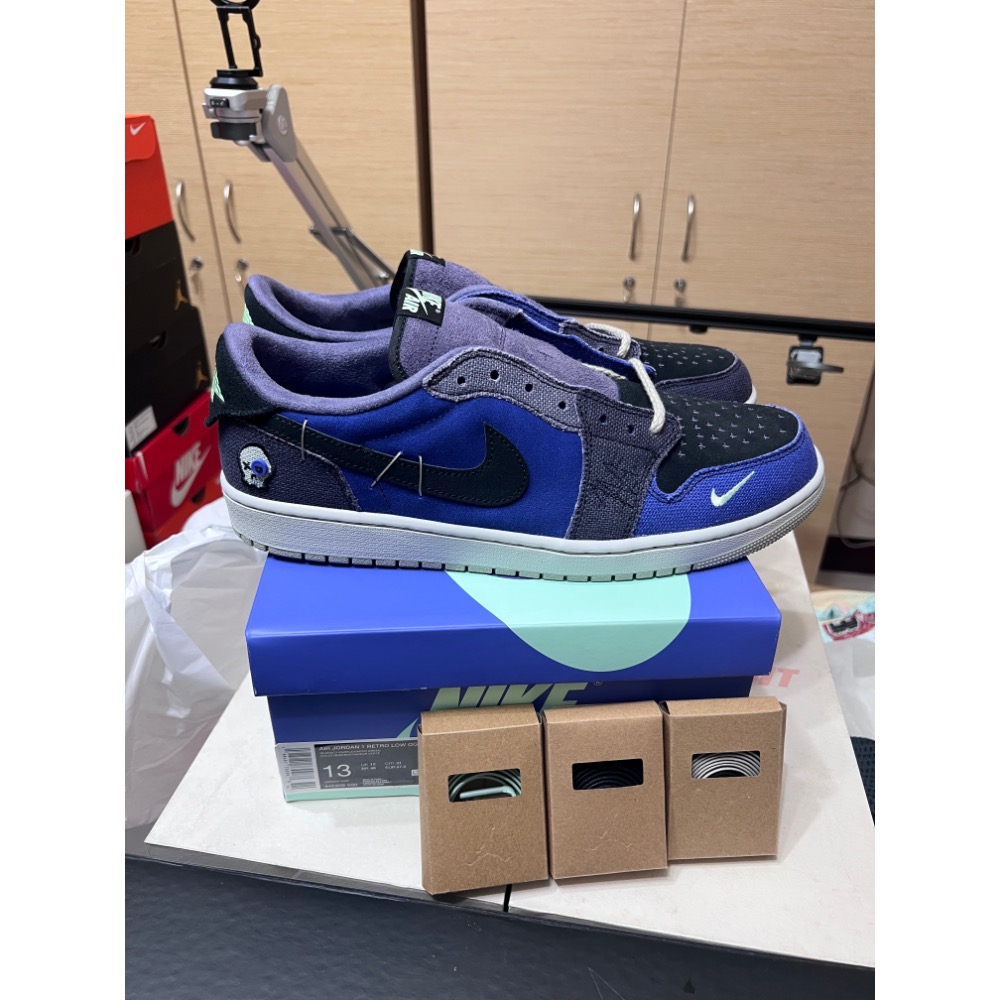 【破盤秒殺】Zion x AJ1 Low Voodoo 2.0 紫色巫毒 US13 全新-細節圖7