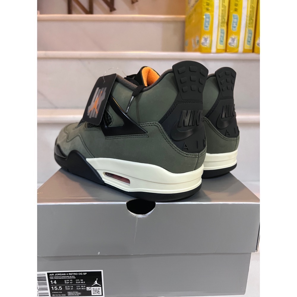 UNDDSK | UNDEFEATED x AJ4 軍綠 聯名 IB1519-200 US14-細節圖4