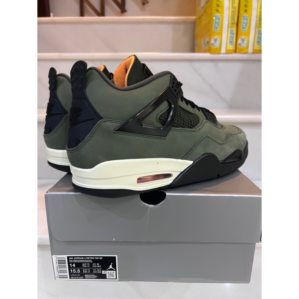 UNDDSK | UNDEFEATED x AJ4 軍綠 聯名 IB1519-200 US14-細節圖6