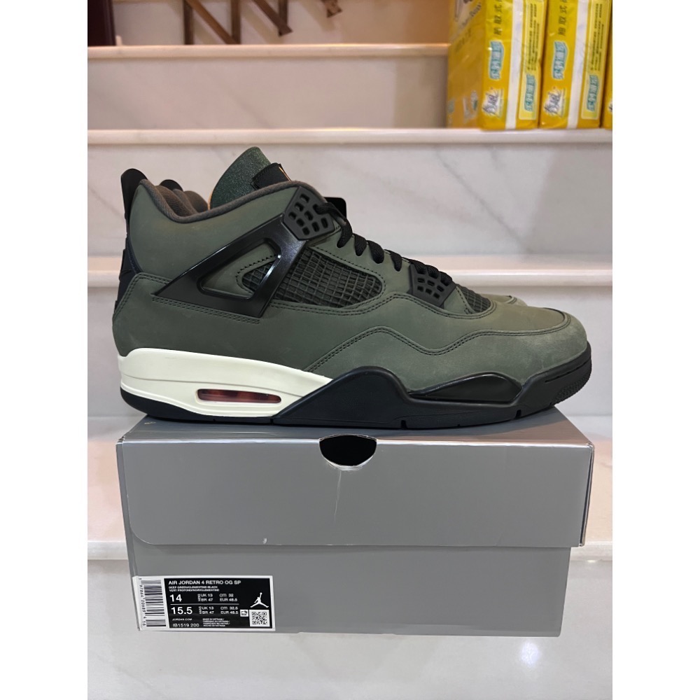 UNDDSK | UNDEFEATED x AJ4 軍綠 聯名 IB1519-200 US14-細節圖7