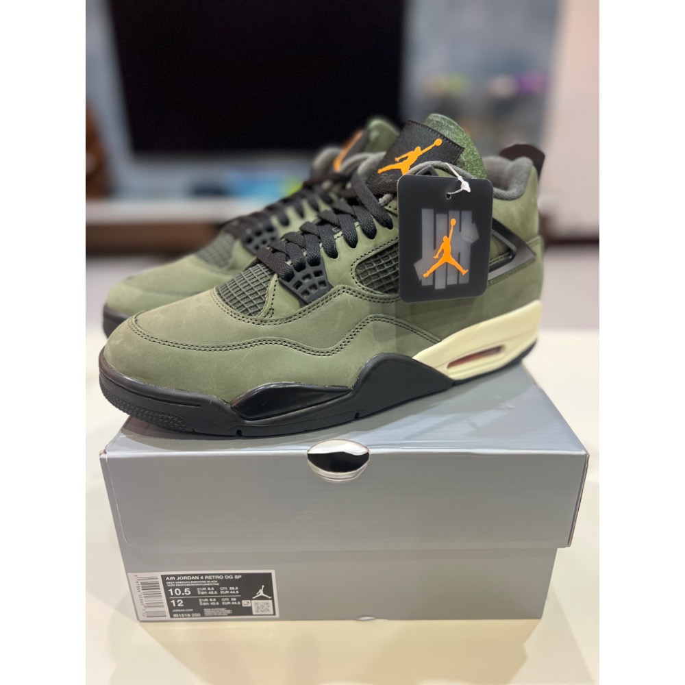 UNDDSK | UNDEFEATED x AJ4 軍綠 聯名 IB1519-200 US10.5-細節圖3