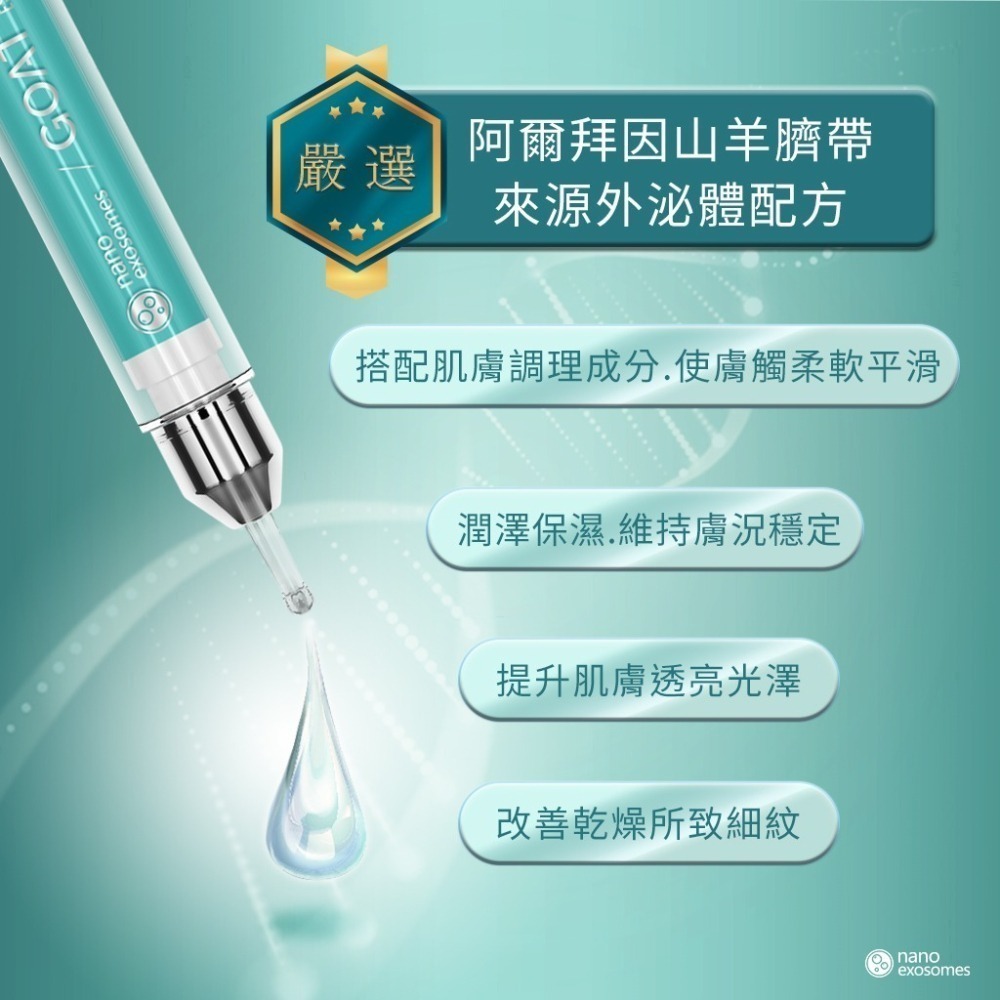 【nano exosomes】山羊肌泌活膚精華液*5 山羊臍帶外泌體 精華液 改善皮膚 淡化細紋-細節圖4