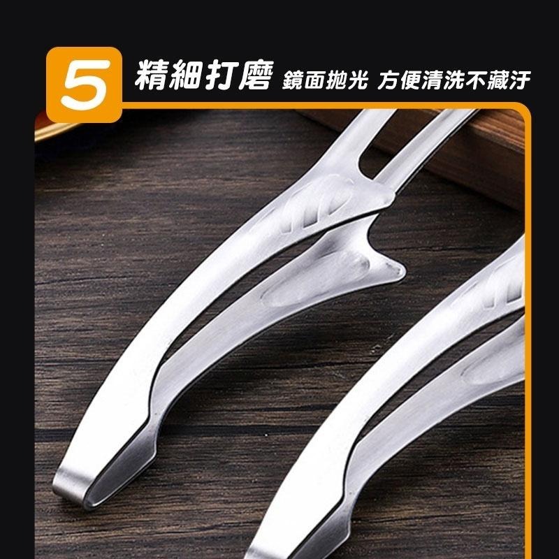不鏽鋼餐夾 不鏽鋼烤肉夾 烤肉夾  夾菜夾 食物夾 燒烤夾 料理夾 牛角夾 自助餐夾 甜點夾 蛋糕【60366】-細節圖8