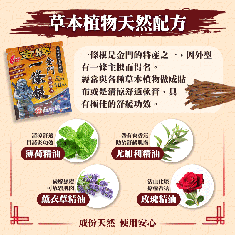 【現貨免運 台灣製造】 金牌一條根精油貼片一條根貼布 涼感貼布 一條根 溫感貼布 舒緩放鬆 最新效期【60524】-細節圖7