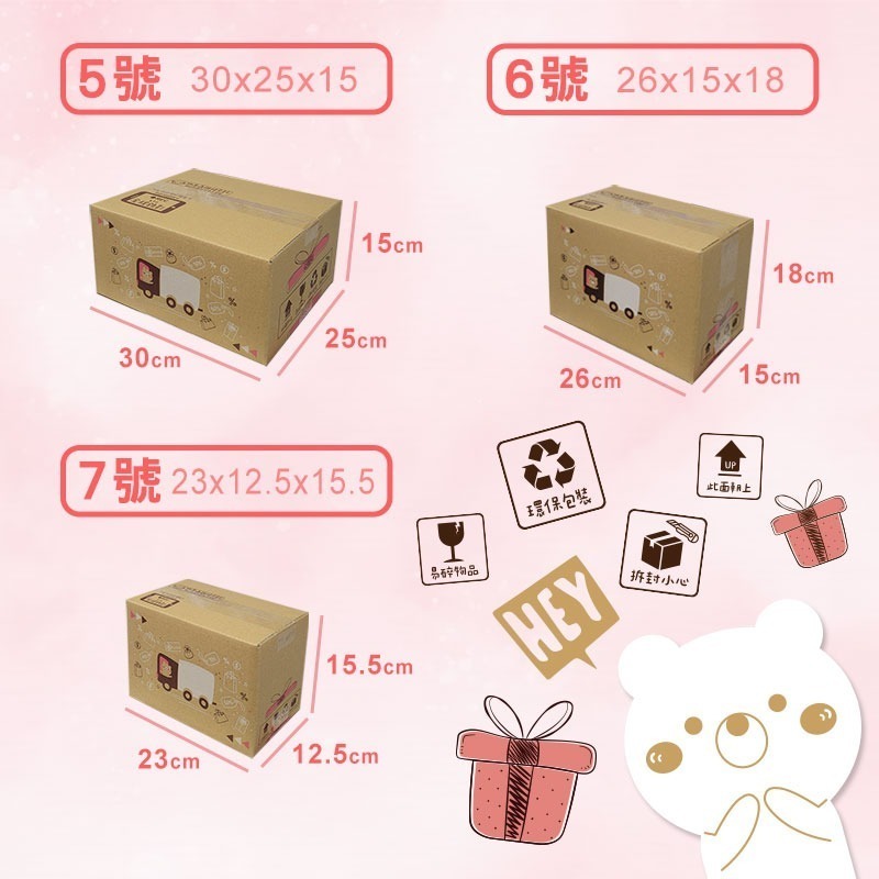 5 號箱 30*25*15 彩繪紙箱 現貨供應 三層瓦楞紙箱 【彩繪設計，不加價】-細節圖5