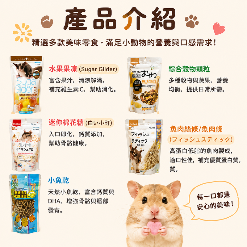鼠零食綜合水果 Ca+棉花糖 倉鼠 蜜袋鼯 動物零食小動物棉花糖純魚漿香絲條 寵物鼠原裝 分裝蜜袋鼯零食【20022】-細節圖4