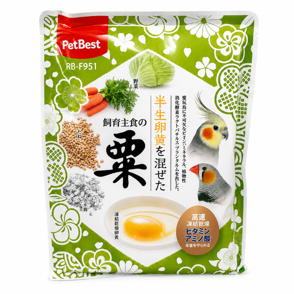PetBest小型鸚鵡營養粟蛋黃＋蔬菜配方補充營養副文鳥虎皮 玄鳳適用9卵黃鳥飼料 小型鳥飼料 文鳥飼料【20025】-規格圖7