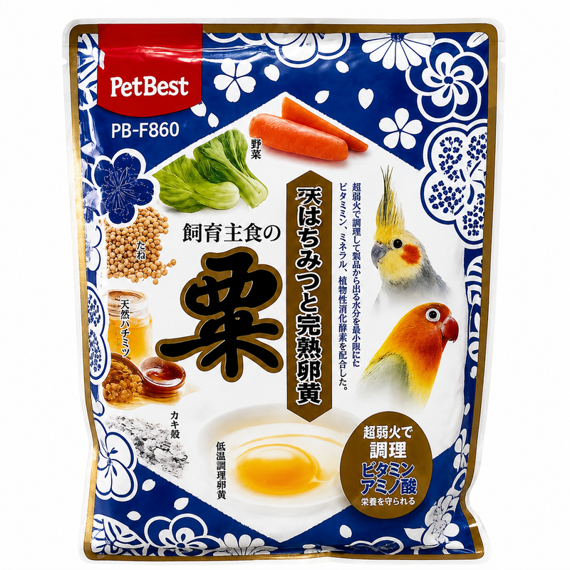 PetBest小型鸚鵡營養粟蛋黃＋蔬菜配方補充營養副文鳥虎皮 玄鳳適用9卵黃鳥飼料 小型鳥飼料 文鳥飼料【20025】-規格圖7