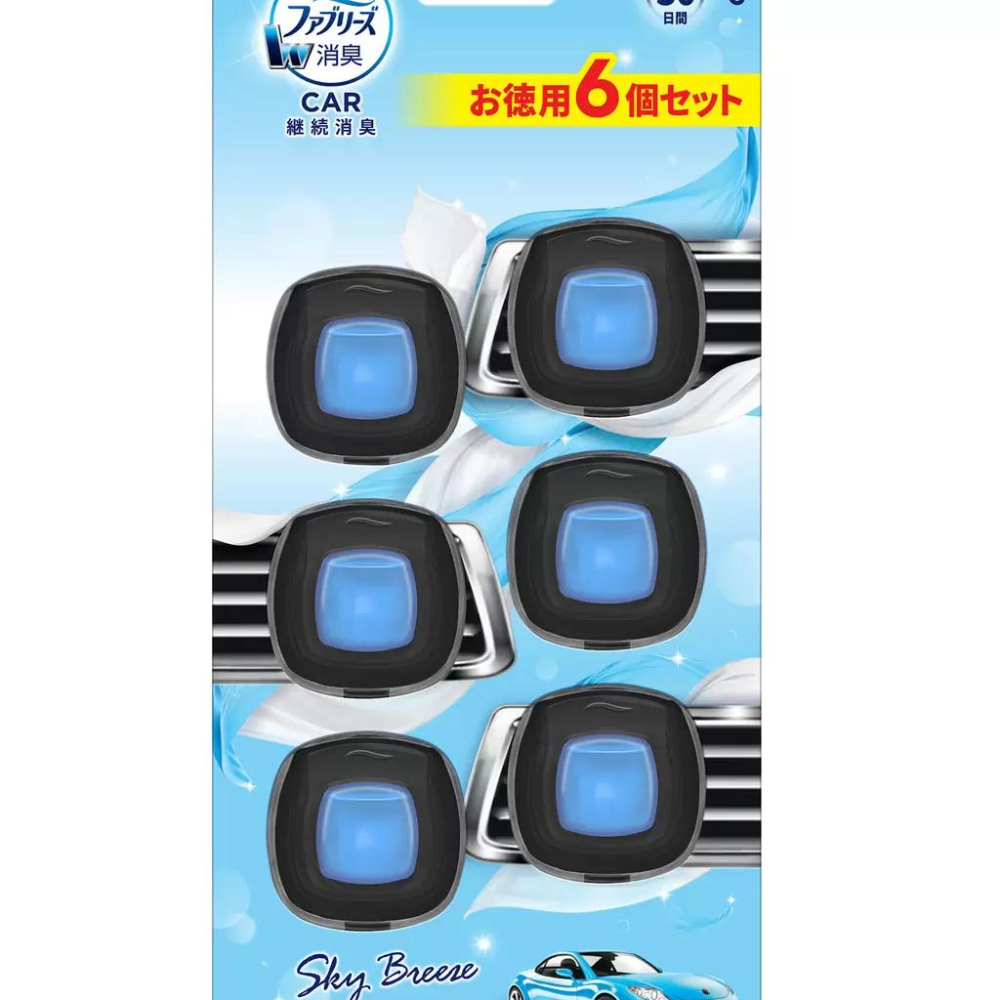 【日本好市多限定】P&G 寶僑 Febreze 風倍清 汽車芳香劑 6入組📣COSTCO / 除臭劑 / 車用香氛夾-細節圖2