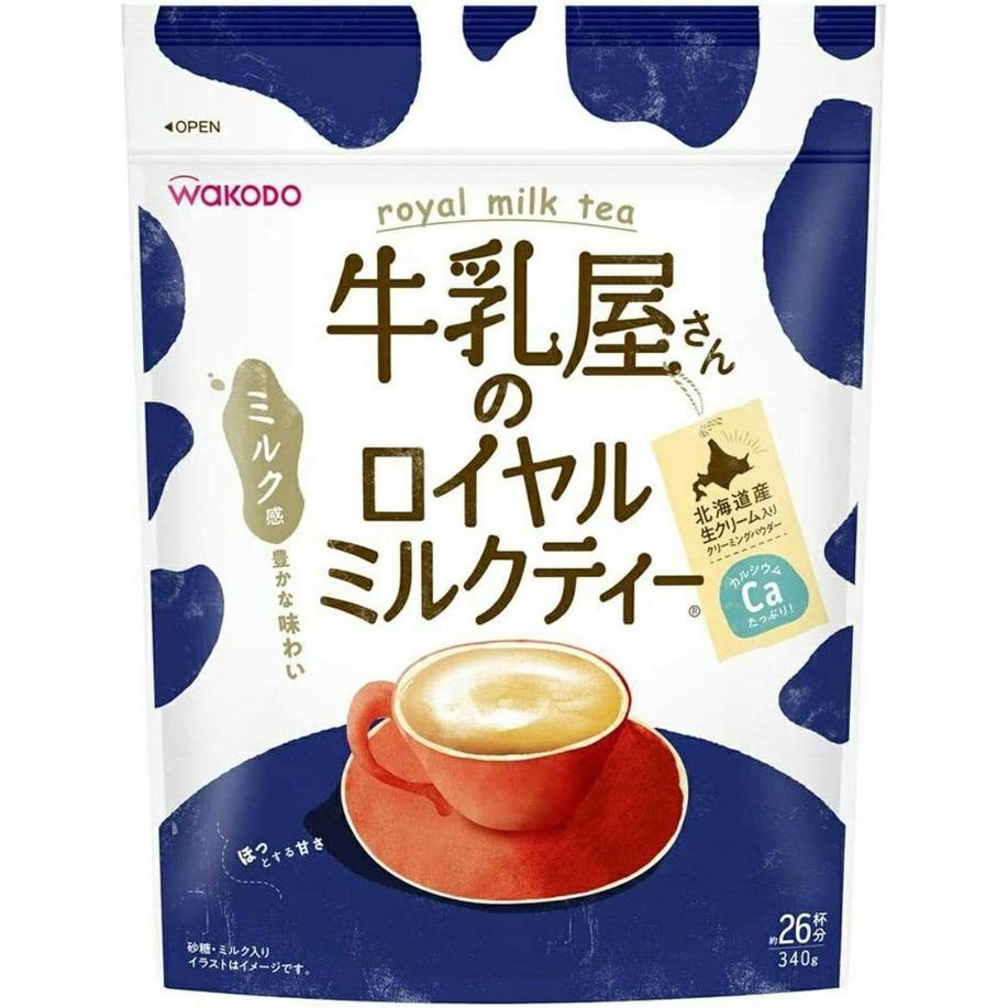 【可批發】牛乳屋 皇家奶茶 咖啡 低咖啡因奶茶 和光堂 WAKODO 北海道 低咖啡因 即溶 冷飲-細節圖2