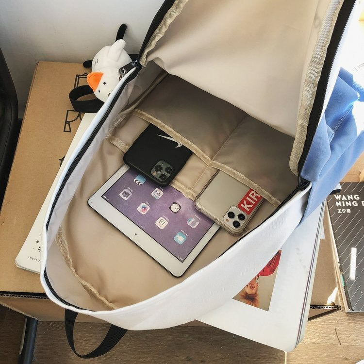 CityGo城市狗-  夢幻漸層渲染後背包 大容量學生書包 可放A4/14吋筆電 國高中生書包 雙肩包-細節圖2