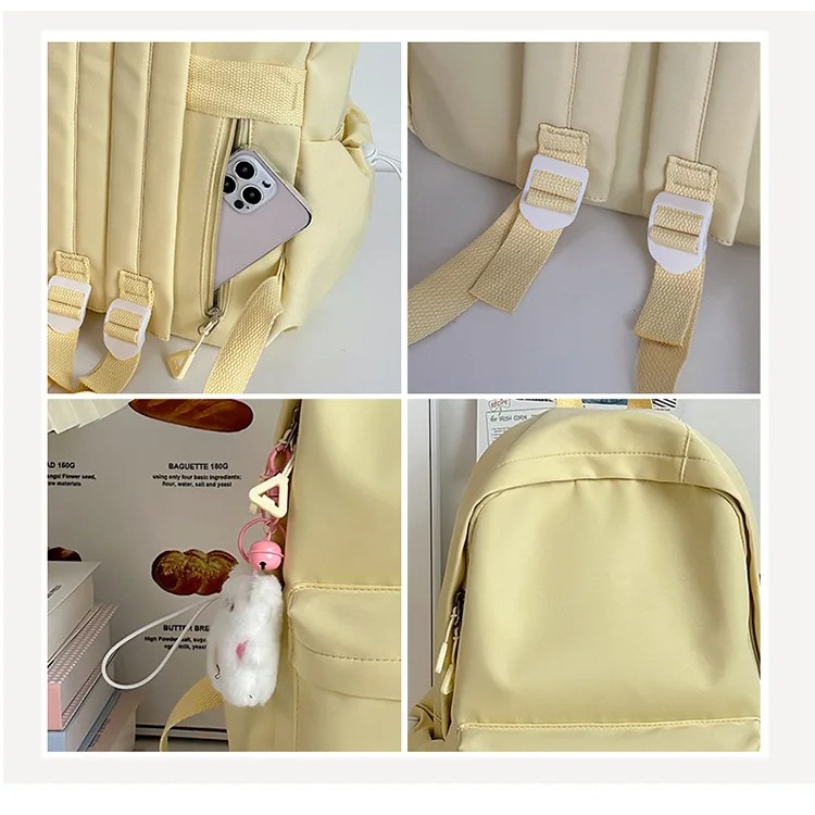 CityGo城市狗 - 韓系INS風 尼龍後背包 防潑水 大容量書包 女生背包 後背包-細節圖8